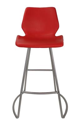 China Pu Leather Stainless Brushed Bar Stool BC-348 For Kitchen for sale