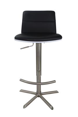 China Round T Footrest SGS Brushed Pu Leather Bar Stool for sale