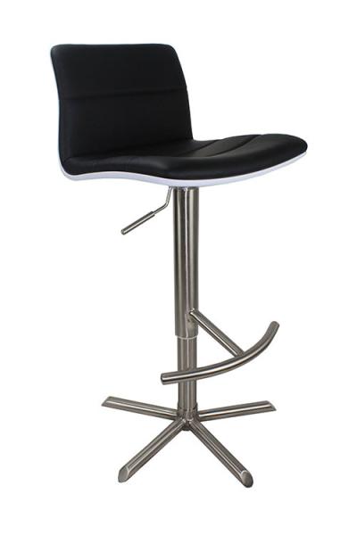 Quality Round T Footrest SGS Brushed Pu Leather Bar Stool for sale