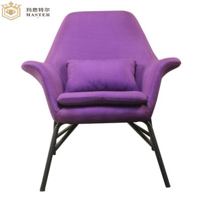 China SGS Swivel Fabric 0.274CBM Metal One Seat Sofa 88*86*65 for sale