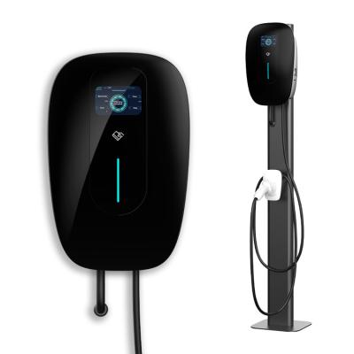 China IP65 Waterproof Outdoor Car Charging Point , 32A Car Charger with LCD Screen for sale
