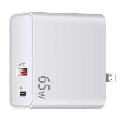 Chine Du chargeur 65W de mur d'USB C de prise d'UE matériel de remplissage rapide BRITANNIQUE d'ABS de PVC palladium/QC3.0 à vendre
