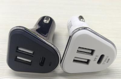 China Durable Type C Dual USB Port Car Charger PD Fast Charging For Samsung for sale