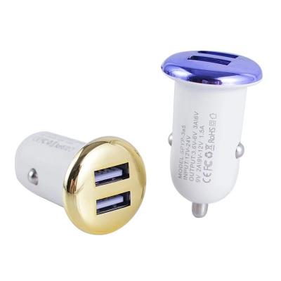 China Quick Charging 2 Port 20W Car Charger Portable Electric Dual USB Car Charger for sale
