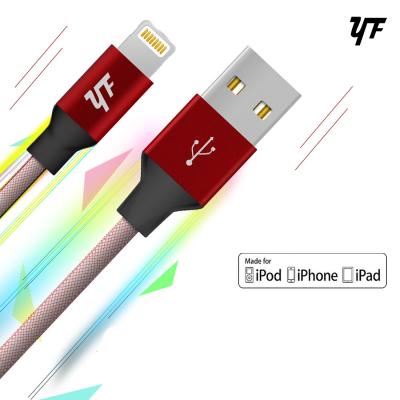China OEM MFI Lightning Cable Fast Charging 1m 2m 3m USB Iphone Lightning Cable for sale