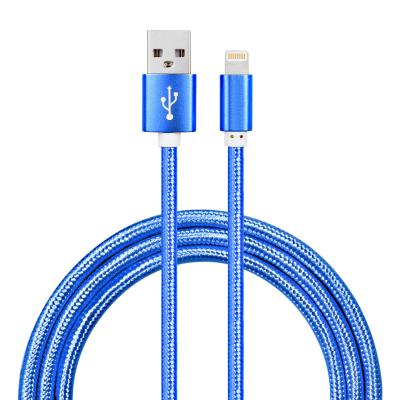 China o nylon de carregamento rápido do cabo do relâmpago de 6ft MFI trançou 2A USB ao cabo do relâmpago à venda