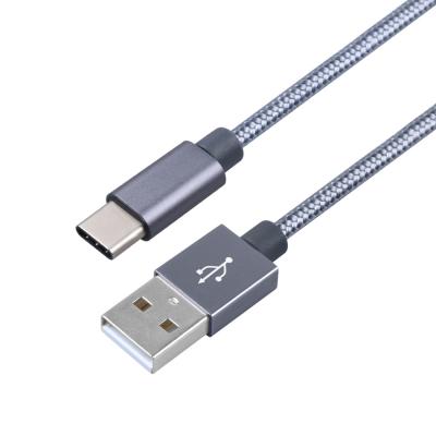 China Nylon Braided USB To Type C Cable 5V 2.1A Data Cable For Android for sale