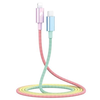 China 3A 5A Type C Rainbow MFI Lightning Cable For Tablet Cell Phone à venda