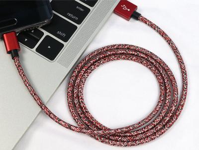 China 1M 3FT Snow Nylon Braid Lightning Cord USB A Compatible With IPhone for sale