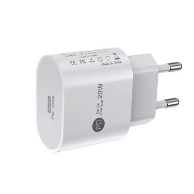 China PC Fireproof 20W USB C Charger For IPhone 12 Pro Max Mini 12V 1.5A 5V 3.6A for sale