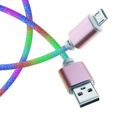 China O plutônio micro USB de couro cabografa a liga de alumínio do arco-íris de 12V 24V à venda