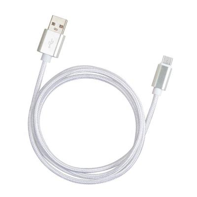 China 3FT Nylon Braided Male To Micro USB Cables 5V 2.1A For Mobile Phone for sale