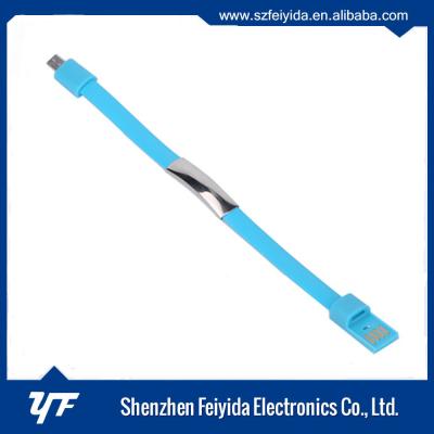 China 20CM que micro USB cabografa o bracelete colorido USB cabografam 1M 1.5M à venda