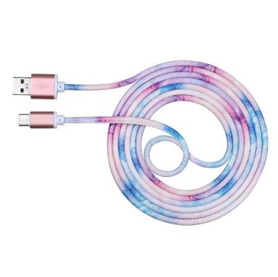 China PU Leather High End Micro Type C USB Cable 2.4 A Data Sync for sale