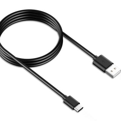 China Durable Black 1M USB Type C Data Cable PVC Injection 5V 2.1A for sale