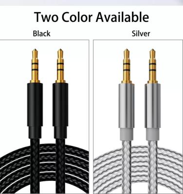 China Nylon Braided Phone Aux Cable 1M Extension For Car Audio for sale