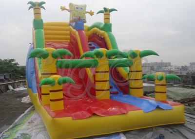 China As corrediças infláveis das crianças gigantes infláveis secam corrediças para Spongebob Squarepants para o quintal alugado à venda