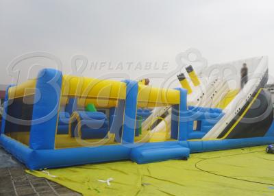 China PVC Sinking Titanic Inflatable Combo Commercial Inflatable Bouncer With EN-14960 for sale