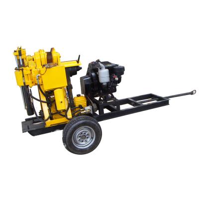 China 130m / 200m Depth Hydraulic Borehole Drilling Equipment With Mud Pump for sale