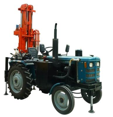 China 200m Depth Borehole Drilling Machine 40hp Horse Power Trailer Mounted Drill Rig for sale