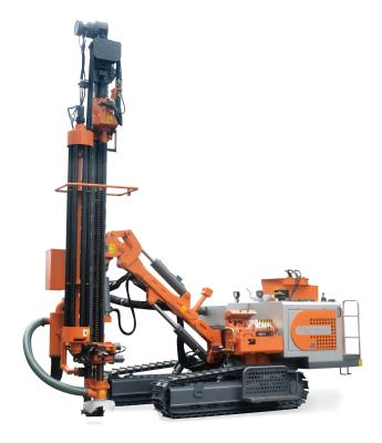 China 23m Drilling Depth Hydraulic Track DTH Drilling Rig 125HP Diesel Engine for sale