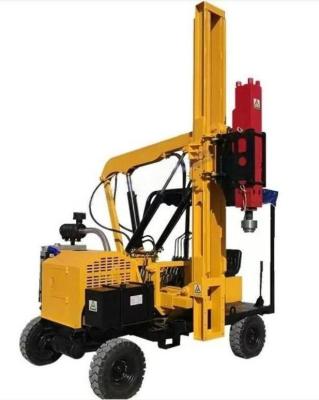 China 39KW Engine Solar Pile Driving Machine 50 - 300mm Drilling Dia 2.6m Piling Height for sale