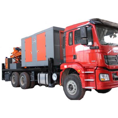 China Truck Water Well Drilling Rig 260m Depth 155KW Load Vehicle Engine 20T Weight for sale