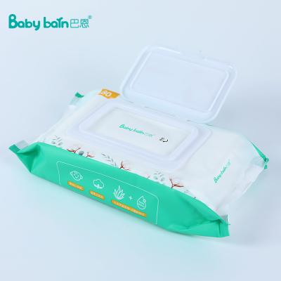 China 80pc por precio barato de encargo biodegradable de la tela natural del bolso y trapos mojados de los productos no tejidos ultra suaves del bebé en venta