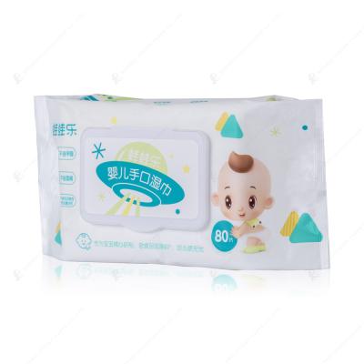 China Thermal Bonded Fabric Hand and Mouth Disposable Wet Wipes 50gsm Alcohol Free for sale