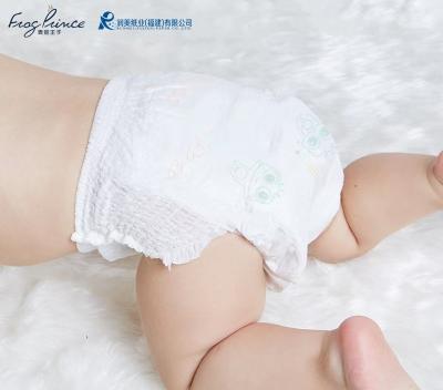 中国 湿りの表示器360°は伸縮性があるベルトのプルアップのズボンによって使い捨て可能な赤ん坊のおむつに合った 販売のため