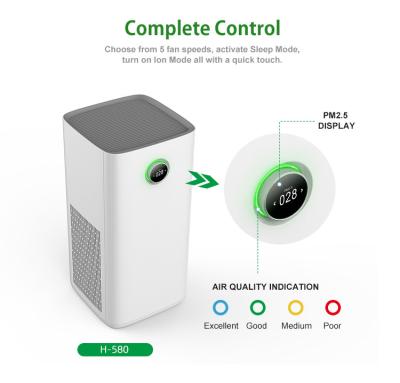 China Household Smart Odor Stop Air Purifier For Air Pollution Formaldehyde PM2.5 for sale