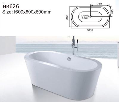 China Bathtubs, freestanding Bathtub without faucet , hand shower HB626 for sale