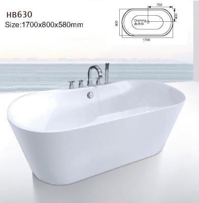 China Bathtubs, freestanding Bathtub without faucet , hand shower HB630 for sale
