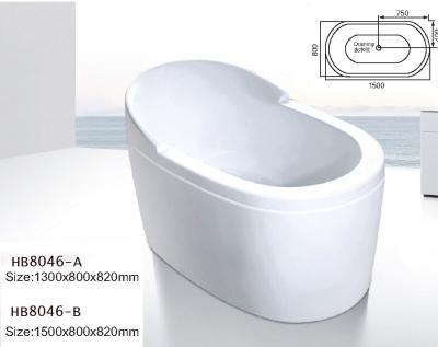 China Bathtubs, freestanding Bathtub without faucet , hand shower HB8046 for sale