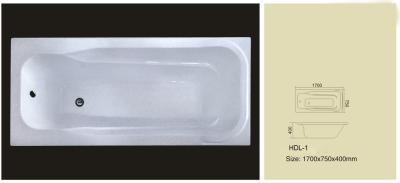 China Acrylic bathtub, simple bathtub, common bathtub,sanitary ware, bathroom bath tub HDL-01 for sale