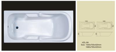 China Acrylic bathtub, simple bathtub, common bathtub,sanitary ware, bathroom bath tub HDL-04 for sale