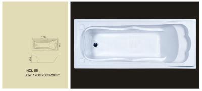 China Acrylic bathtub, simple bathtub, common bathtub,sanitary ware, bathroom bath tub HDL-05 for sale