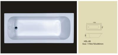 China Acrylic bathtub, simple bathtub, common bathtub,sanitary ware, bathroom bath tub HDL-06 for sale