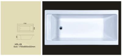 China Acrylic bathtub, simple bathtub, common bathtub,sanitary ware, bathroom bath tub HDL-08 for sale