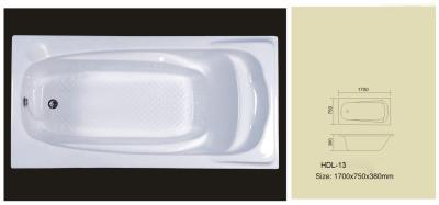 China Acrylic bathtub, simple bathtub, common bathtub,sanitary ware, bathroom bath tub HDL-13 for sale