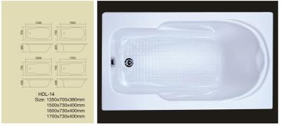 China Acrylic bathtub, simple bathtub, common bathtub,sanitary ware, bathroom bath tub HDL-14 for sale