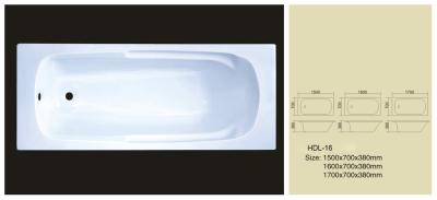 China Acrylic bathtub, simple bathtub, common bathtub,sanitary ware, bathroom bath tub HDL-16 for sale