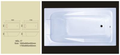 China Acrylic bathtub, simple bathtub, common bathtub,sanitary ware, bathroom bath tub HDL-17 for sale