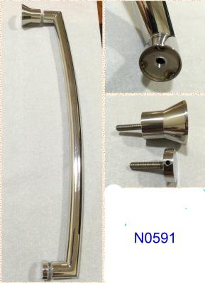 China SUS304 Polished Chrome shower handle / glass door handle N0591 for sale