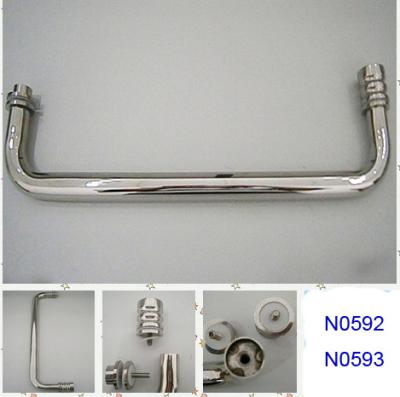 China SUS304 Polished Chrome shower handle / glass door handle N0592 N0593 for sale