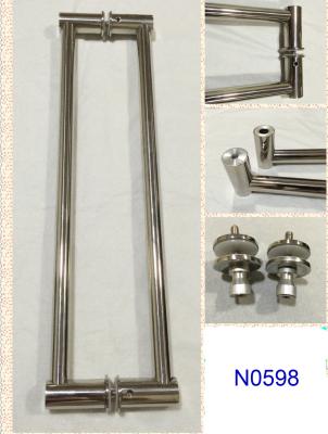 China SUS304 Polished Chrome shower handle / glass door handle N0598 for sale