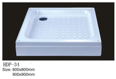 China Acrylic shower tray, shower basin,acrylic shower base HDP-34 900X900,800X800 for sale