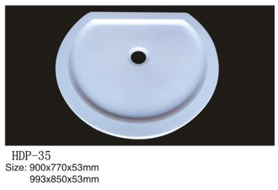 China Acrylic shower tray, shower basin,acrylic shower base HDP-35 900X770X53,993X850X53 for sale