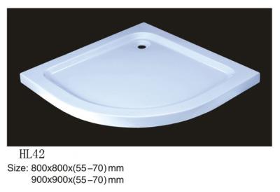 China Acrylic shower tray, shower basin,acrylic shower base HDP-42 800X800X(55-70),900X900X(55-7 for sale