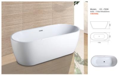 Chine Modern Bathtub,Acrylic bathtub white color,Bathtub, seamless Bathtub. HK-7039 Size:175X79X62CM à vendre